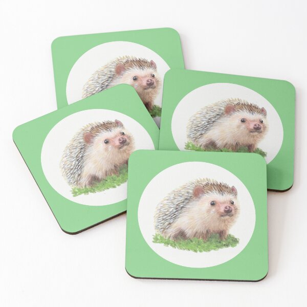 Item preview, Hedgehog Painting (green) designed and sold by SandraWarmerdam.