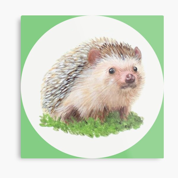 Item preview, Hedgehog Painting (green) designed and sold by SandraWarmerdam.