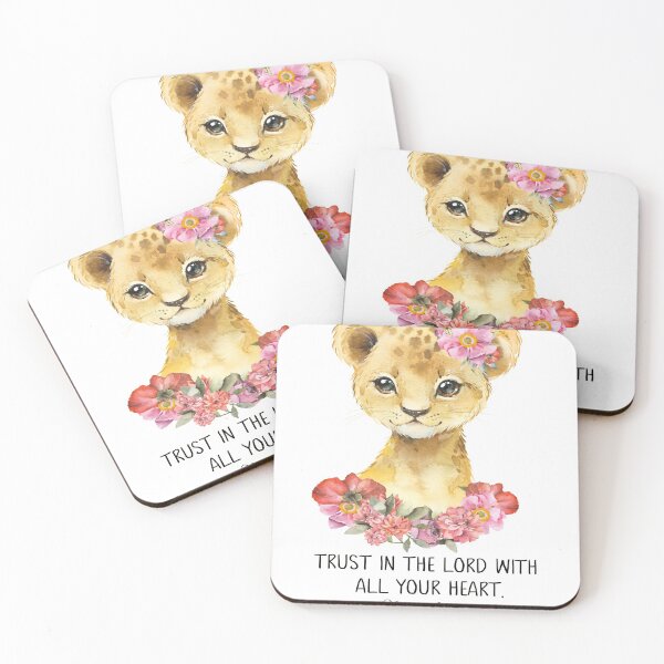 Item preview, Trust In The Lord With All Your Heart, Proverbs 3:5, Kid's Bible Verse, Nursery Wall Art, Safari Animals designed and sold by Dzhenka-Balimez.