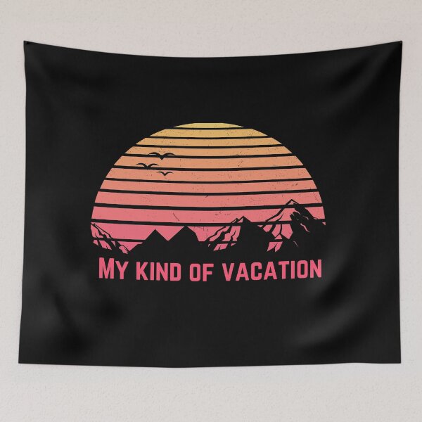 Item preview, This is my Kind of Vacation Distressed Sunset Mountain Hiking designed and sold by Ensjodesigns.