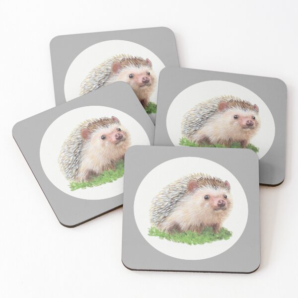 Item preview, Hedgehog Painting (grey) designed and sold by SandraWarmerdam.