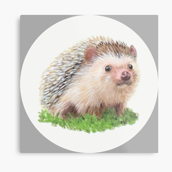 Item preview, Hedgehog Painting (grey) designed and sold by SandraWarmerdam.