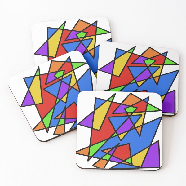 Item preview, Stealth abstract geometric queer shapes stealth rainbow designed and sold by tragiciandesign.