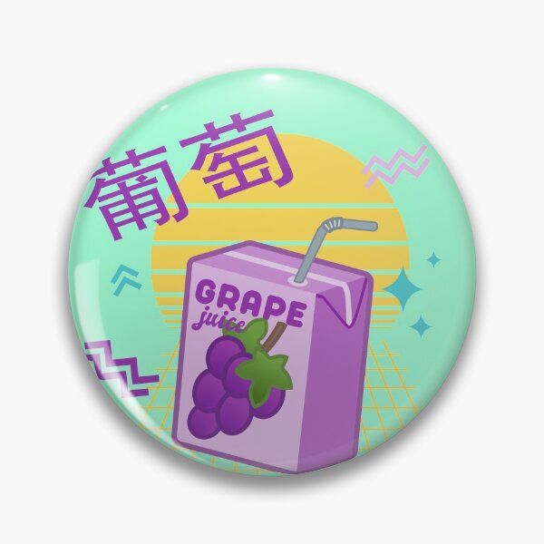 Item preview, 90s Japanese Kawaii Grape Juice Box designed and sold by Happy Puppy Print On Demand.
