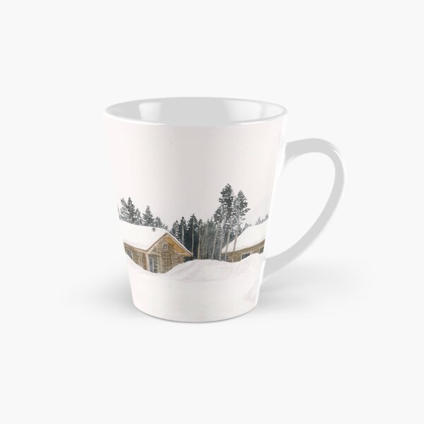 Item preview, Snowy Winter Landscape with Houses and Trees designed and sold by floweringwords.