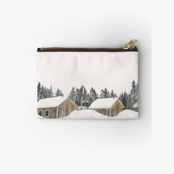 Item preview, Snowy Winter Landscape with Houses and Trees designed and sold by floweringwords.