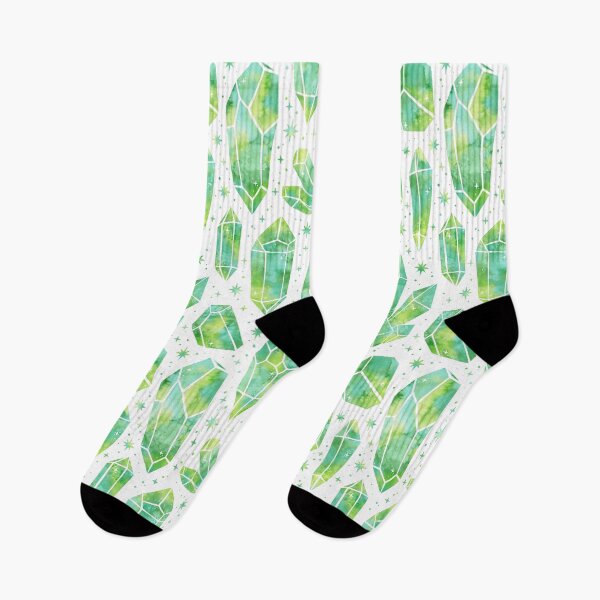Item preview,  Pastel Crystals Green on White designed and sold by Paisley Yazel.