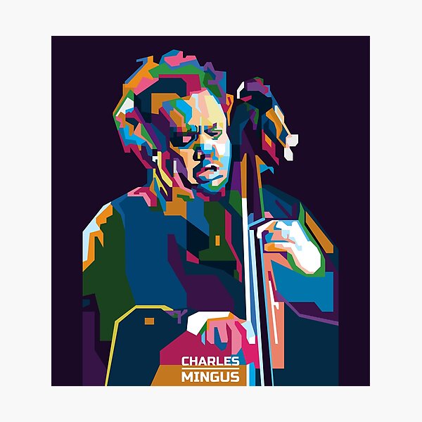 Abstract Geometric Charles mingus in WPAP Photographic Print