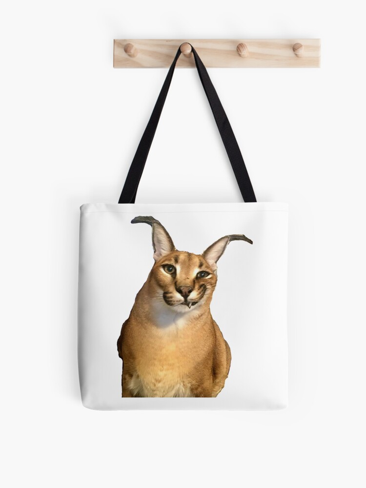 Big Floppa Meme Cute Caracal Cat Tote Bag