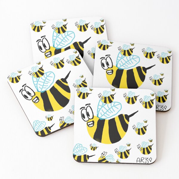 Item preview, Swarm of cartoon bees designed and sold by alRzMan.