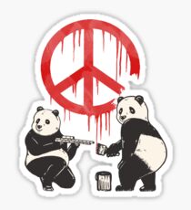 Pandalism 2 Peace Sign Sticker
