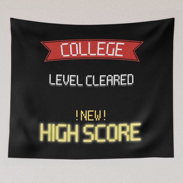 Item preview, College Level Complete New High Score - Gamers Graduation designed and sold by For the love of Pixels.