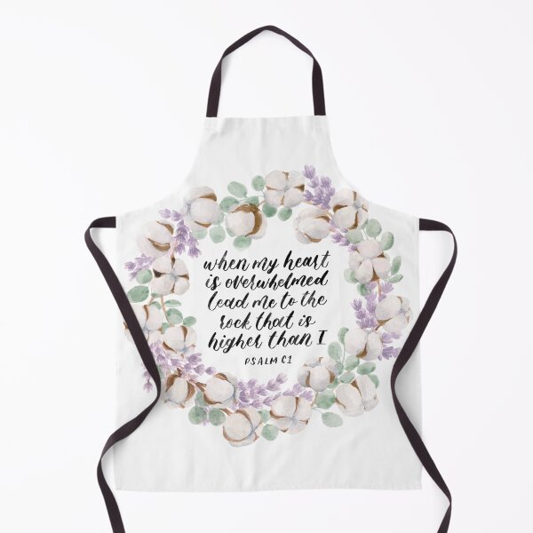 Item preview, Cotton, Lavender, and Eucalyptus Wreath with Psalm 61 Calligraphy designed and sold by floweringwords.