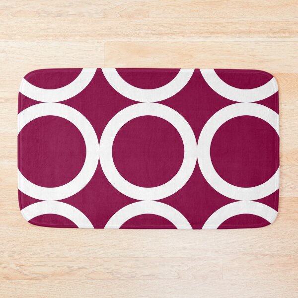 Item preview, Raspberry plain background and white art deco pattern designed and sold by Brontorino.