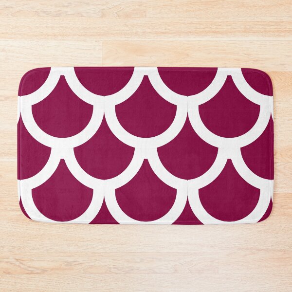 Item preview, Raspberry plain background and white art deco pattern designed and sold by Brontorino.