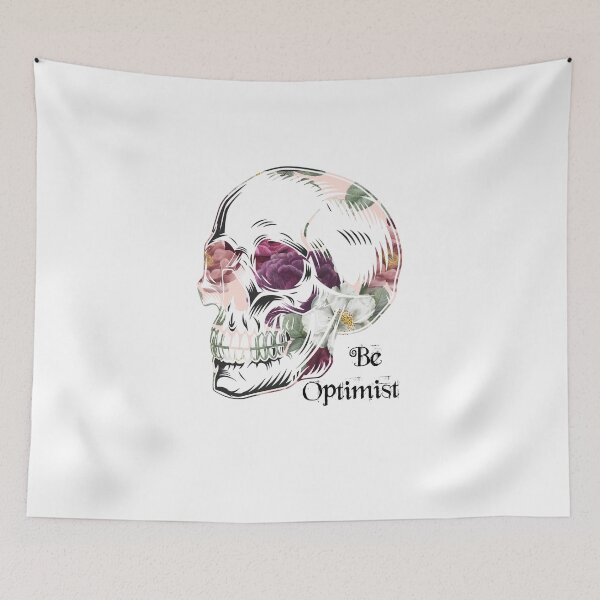 Item preview, be optimist skull classic designed and sold by paintingnou.