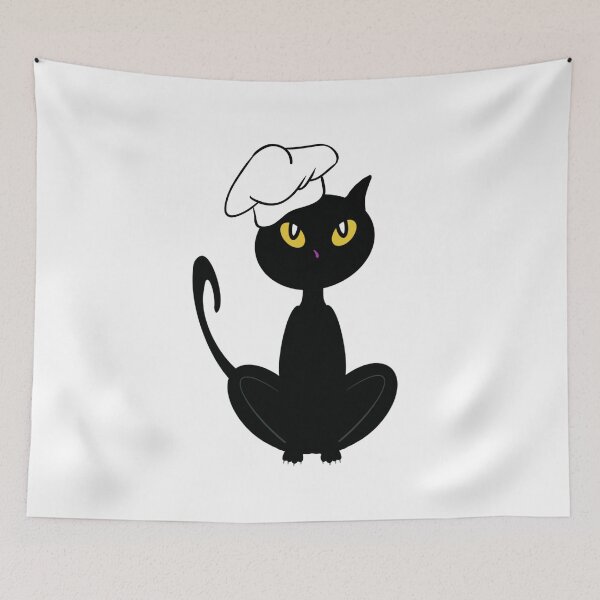 Item preview, Cat with slanted Chef Hat designed and sold by BusyMonkeys.