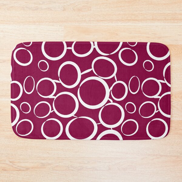 Item preview, Raspberry plain background white bubble pattern designed and sold by Brontorino.