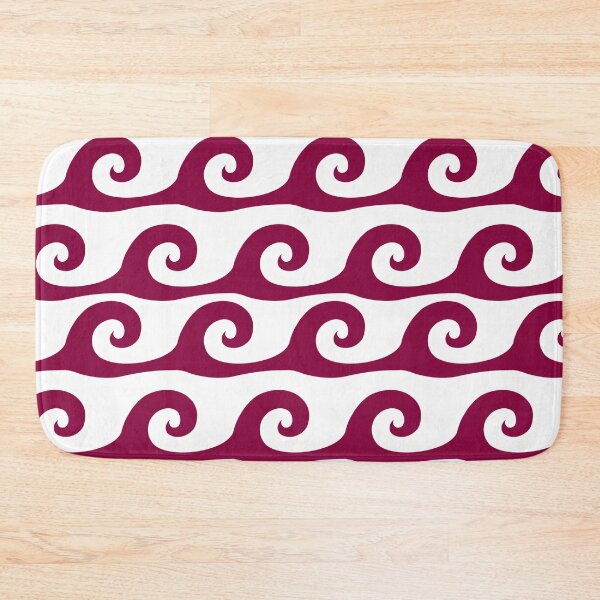 Item preview, Raspberry waves on white background pattern designed and sold by Brontorino.