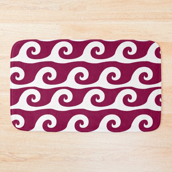 Item preview, Raspberry background white waves pattern designed and sold by Brontorino.