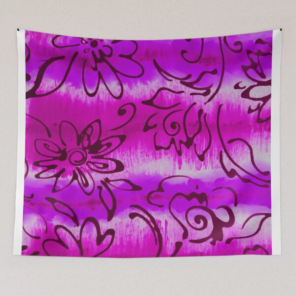Item preview, Squiggle Floral Tie Dye designed and sold by Leslie Rogers Todder.