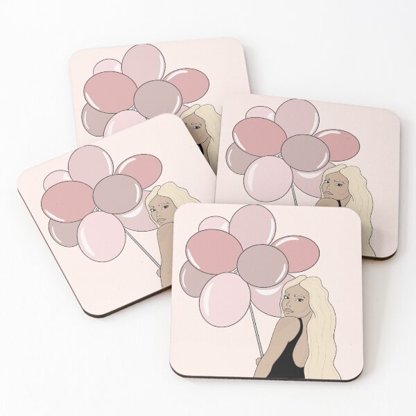 Item preview, Girl with pink balloons  designed and sold by JUSTVIBESLABEL.