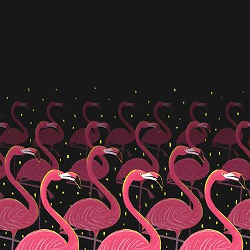 Artwork thumbnail, Flamingo March by kookylane