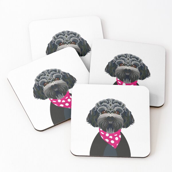 Item preview, Cockapoo Black Dog Breed Illustration. designed and sold by DDoodleDesigns.