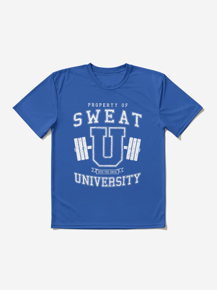 Sweat University Vintage Varsity Fitness Gym Workout Active T