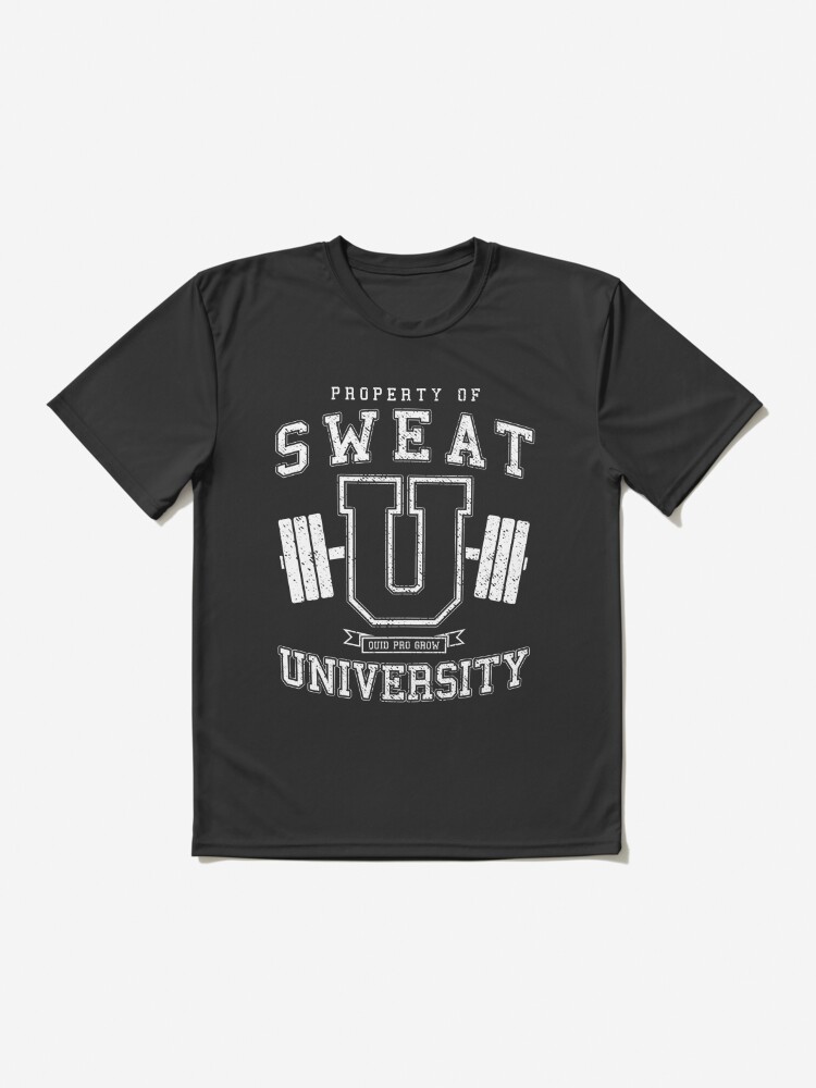 Sweat University Vintage Varsity Fitness Gym Workout Active T