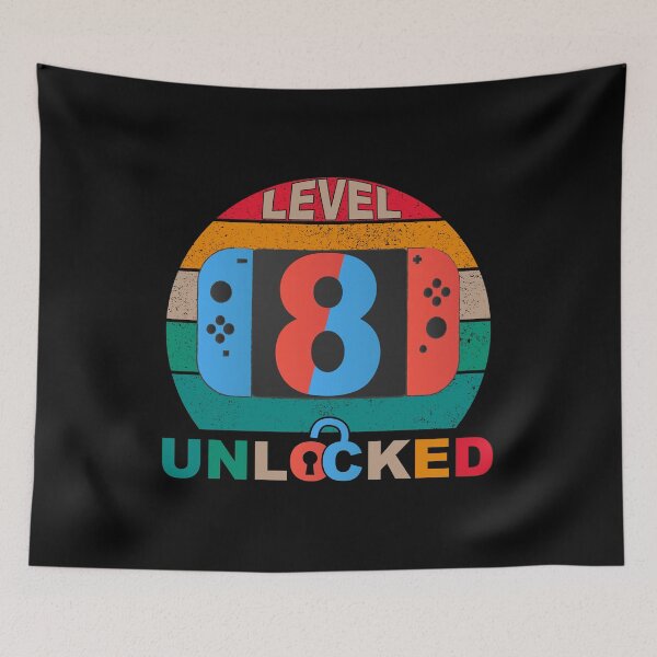 Item preview, Level 8 Unlocked ,Gaming birthday, video game birthday, 8th Birthday,Gamer Kids Birthday Gift For Boys And Girls designed and sold by plussorn.