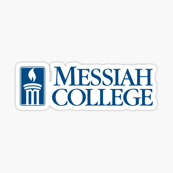 messiah college pixel script sticker Sticker for Sale by Rocky