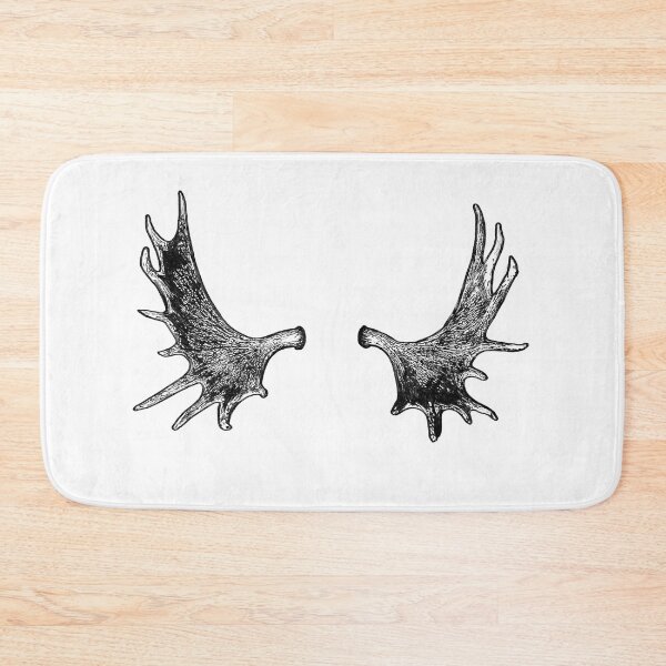 Item preview, Blk Hand-drawn Moose Antlers designed and sold by JDHardie.