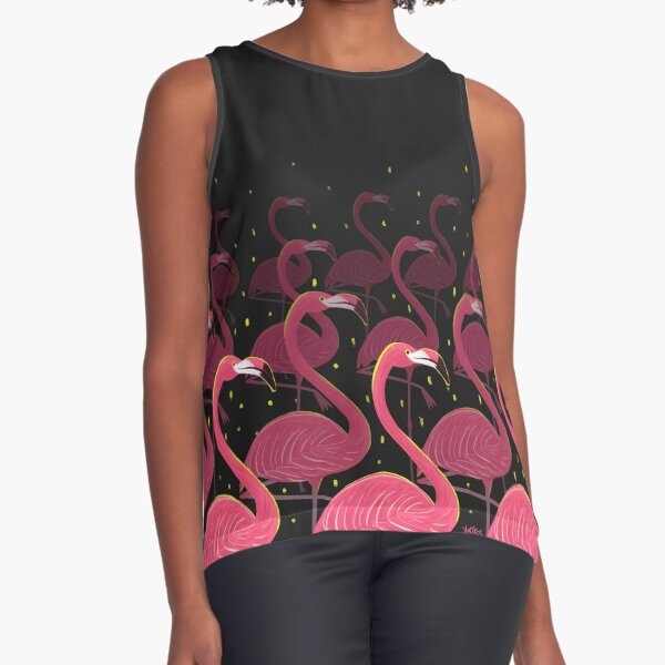 Flamingo March Sleeveless Top