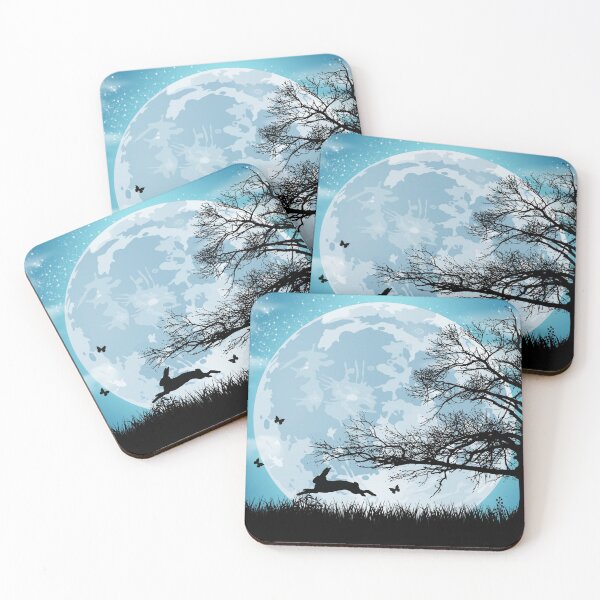 Item preview, Mystical Moon with Rabbit Silhouette designed and sold by HolidayBug.