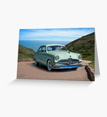 1950 Ford Custom Deluxe Coupe Greeting Card