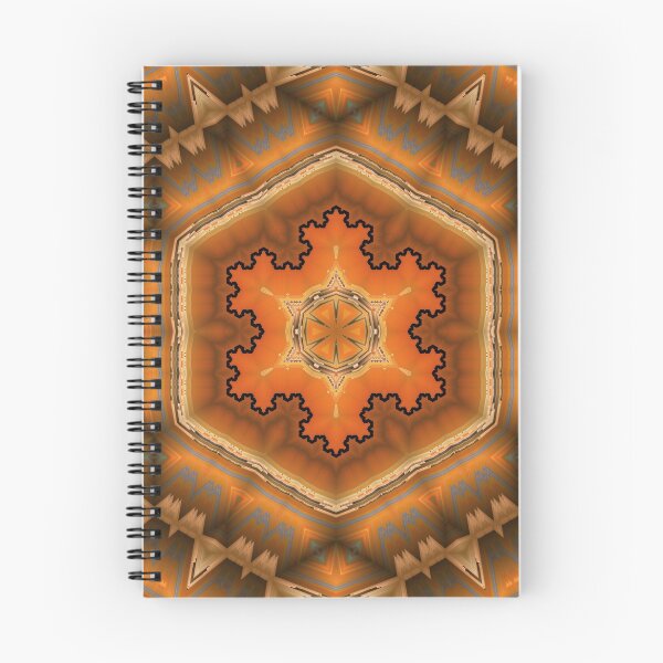 Item preview, intricate hexagonal gold and orange unique snowflake design designed and sold by mister-john.