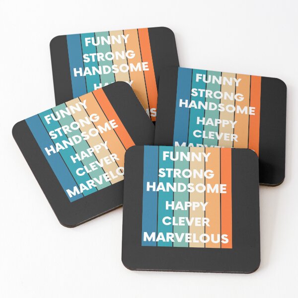 Item preview,  Father, Funny, Happy, Strong, Handsome, Clever, Marvelous  Gift Husband Dad Grandpa designed and sold by RanirO.