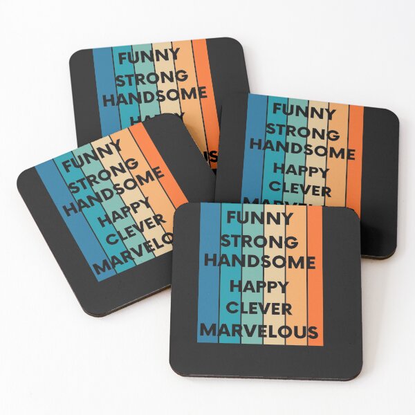 Item preview,  Father, Funny, Happy, Strong, Handsome, Clever, Marvelous  Gift Husband Dad Grandpa designed and sold by RanirO.