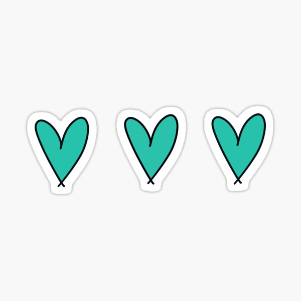 Item preview, Cute aesthetic teal pastel hearts designed and sold by Robyn18.