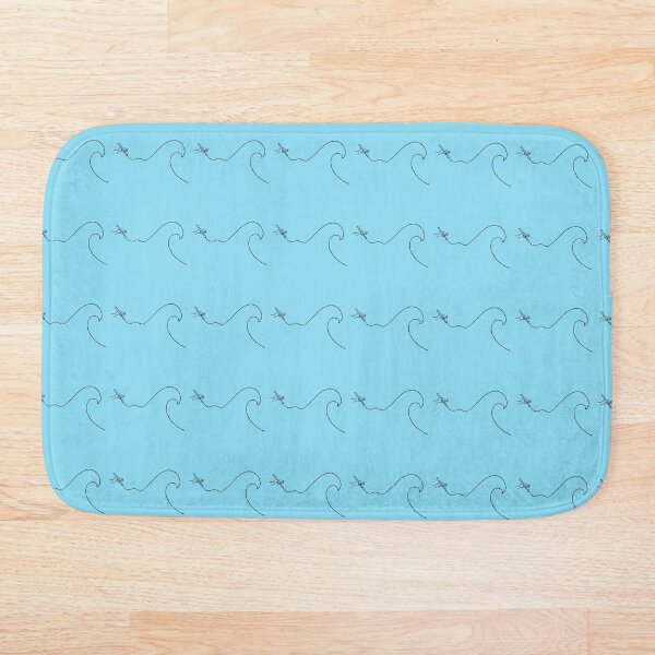 Artfullee Logo Blue Ocean Bath Mat