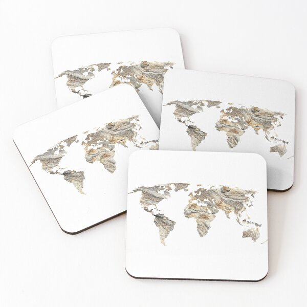 Item preview, Rustic Sandstone Marble World Map designed and sold by NelBo.