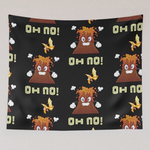 Item preview, Dinosaur And Volcano designed and sold by SportyDogShop.
