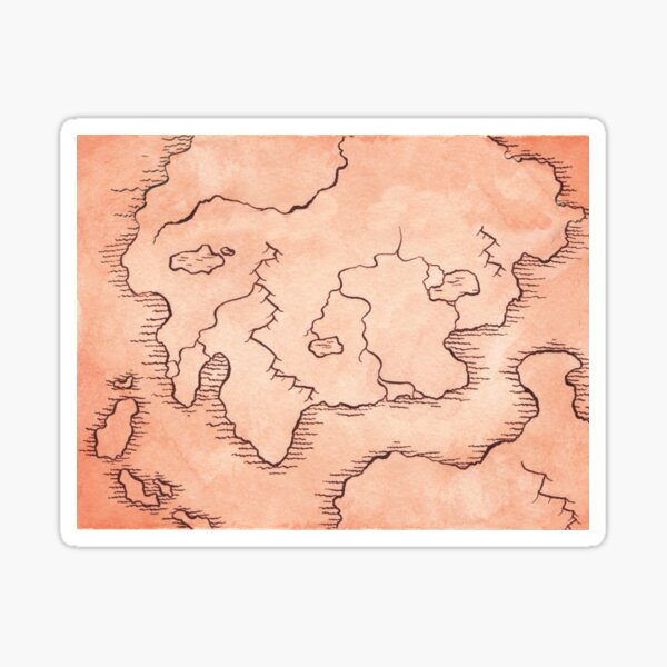 Dwarven Map Sticker
