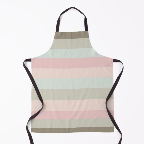 Item preview, Pastel Shabby Chic Beige Peach Teal Horizontal Stripe Pattern designed and sold by AmethystShop.