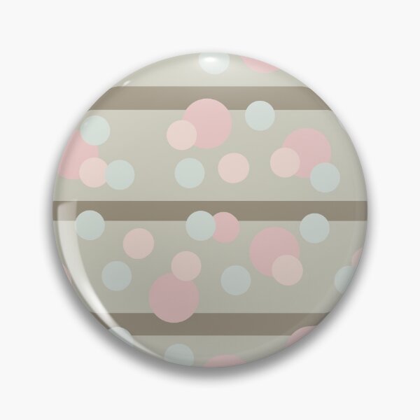 Item preview, Pastel Shabby Chic Beige Peach Teal Stripe Circle Pattern designed and sold by AmethystShop.