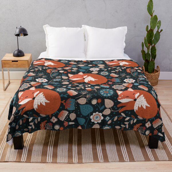 Item preview, Sleeping Fox Nature Patterns illustration pattern design designed and sold by micreations.