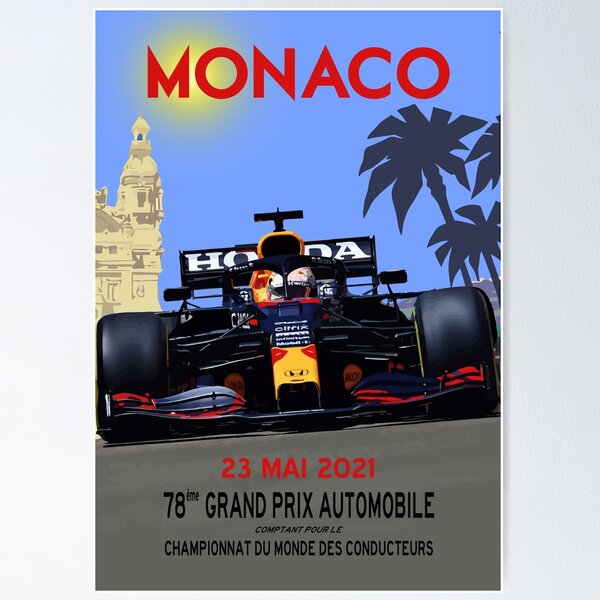 Item preview, Max Verstappen  Monaco Grand Prix 2021 designed and sold by Speedbirddesign.