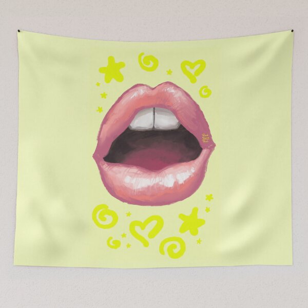 Item preview, Beautiful fashion lips. Sweet lovely sexy cute kiss. designed and sold by RukkiZukkiArt.