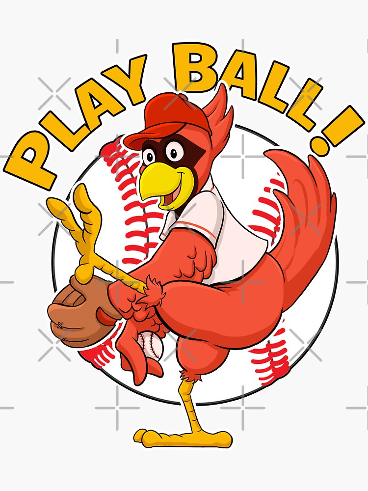 Cardinals Baseball Mascot Fredbird Sticker for Sale by Clubhouse19